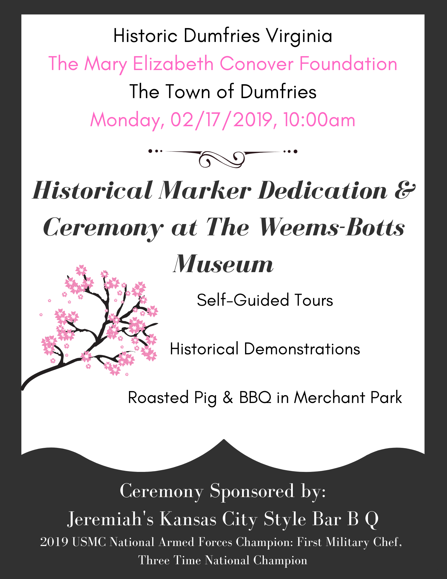 Historical Marker Dedication Historic Dumfries Virginia